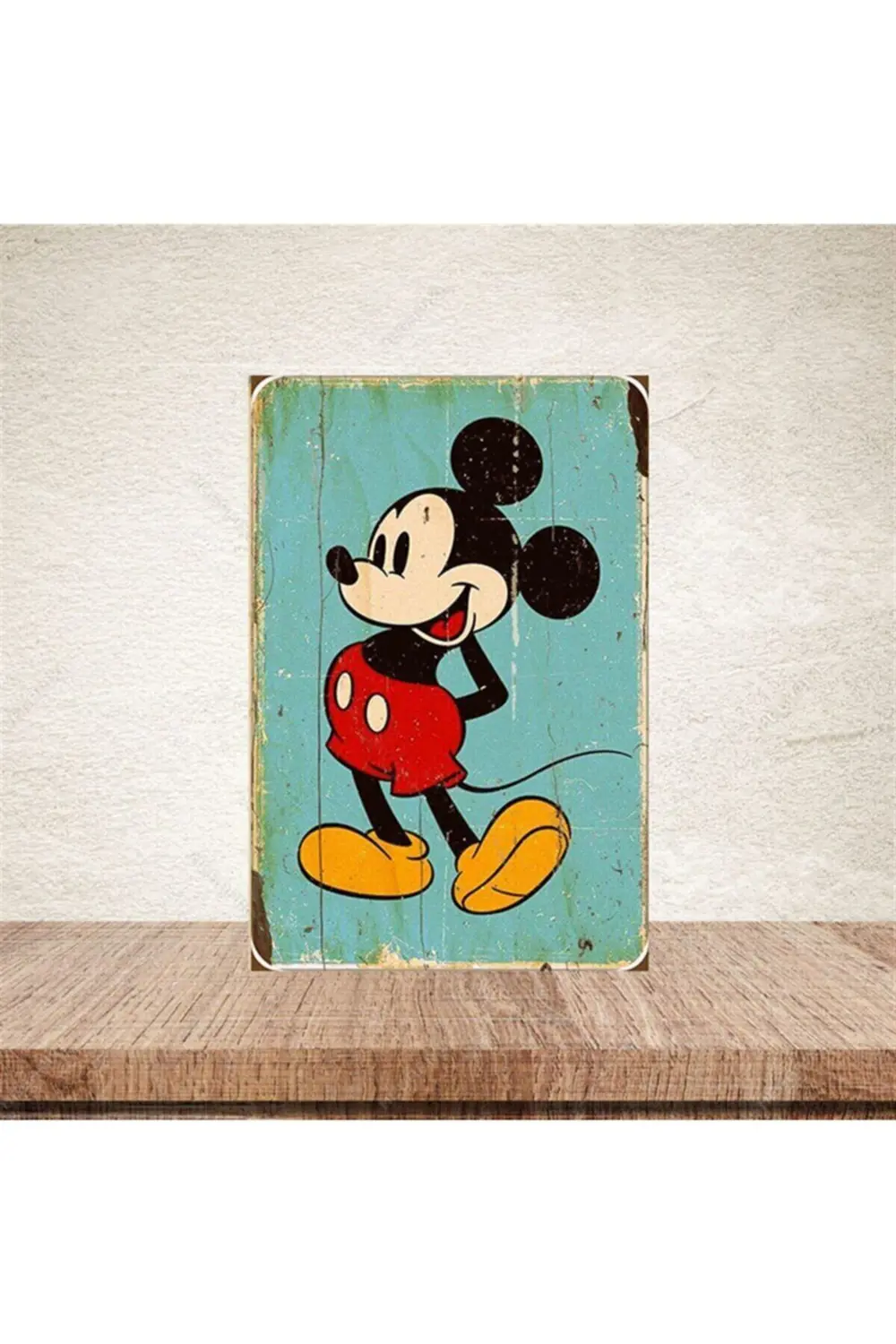 Mickey Mouse 20-30 Cm Retro Ahşap Poster