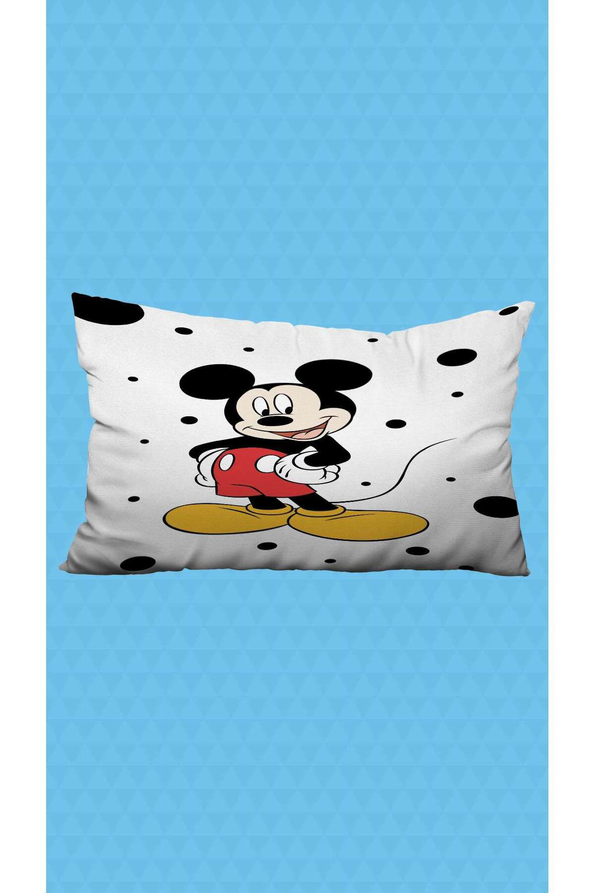 Evan Home Mickey Mouse Desenli Çocuk Odasi Takim Perde (İki Kanat),Yatak Örtüsü,Yastik,Kirlent ,Hali,Tablo