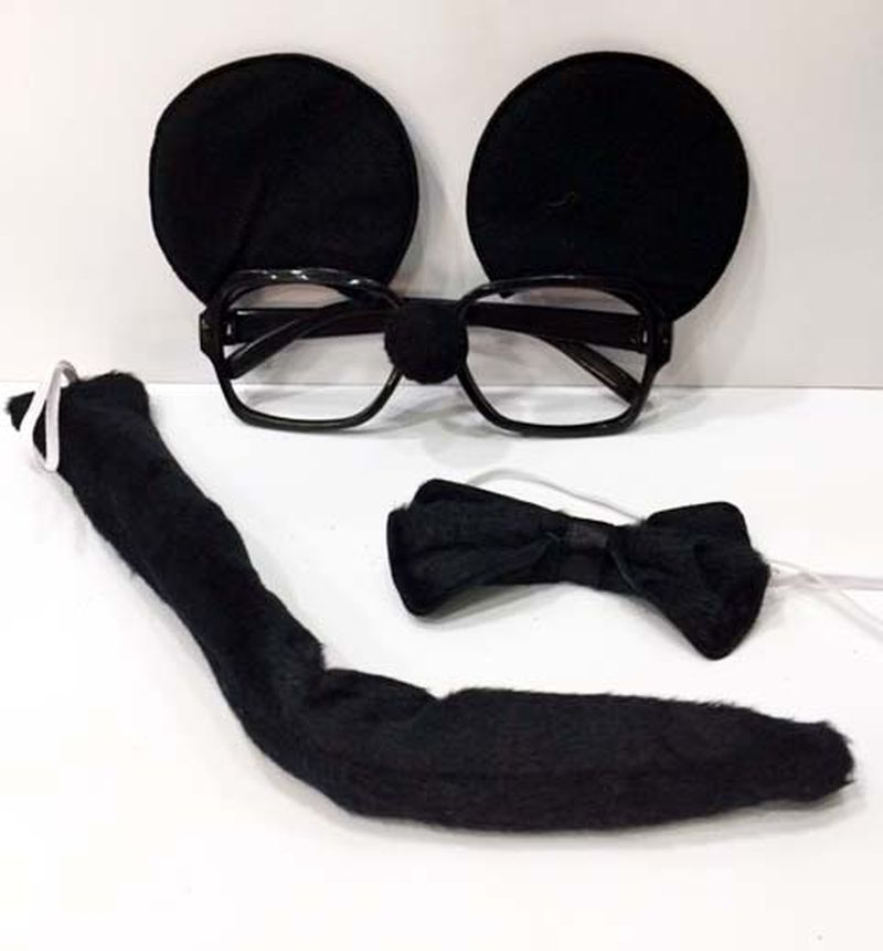 Mickey Mouse Gözlüğü Papyonu Kuyruğu Seti TdrTR