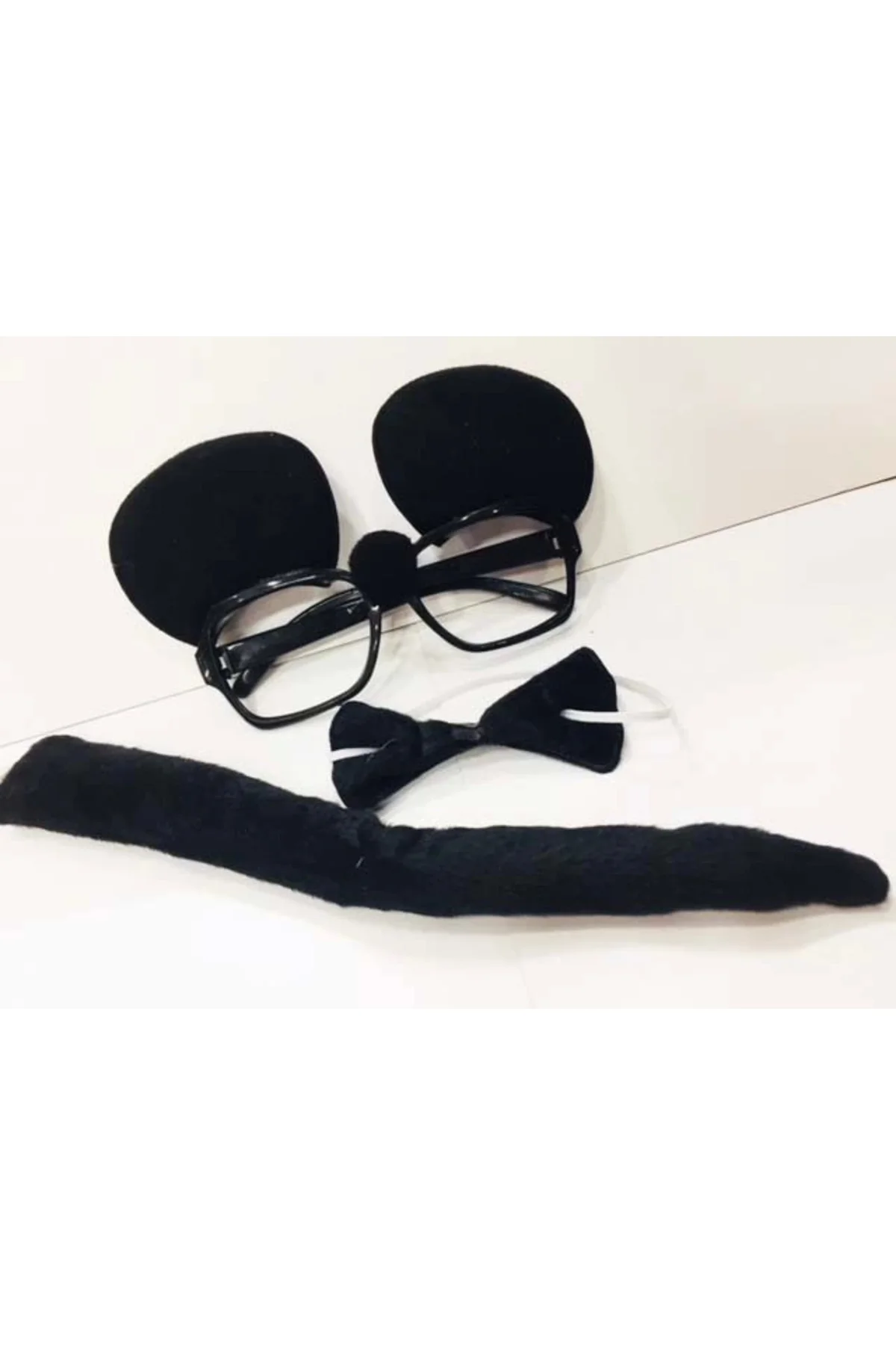 Mickey Mouse Gözlüğü Papyonu Kuyruğu Seti - Lisinya