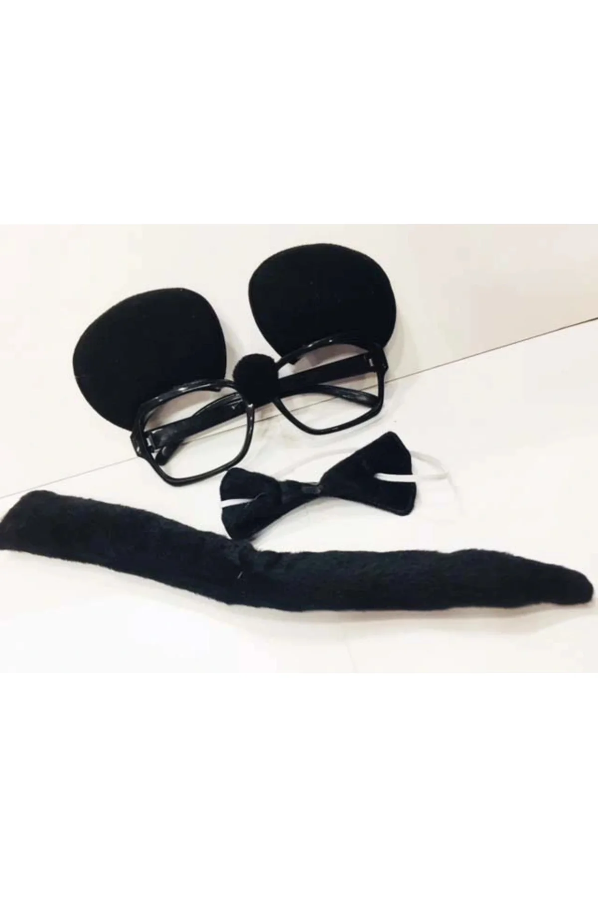 Mickey Mouse Gözlüğü Papyonu Kuyruğu Seti - Görsel 2