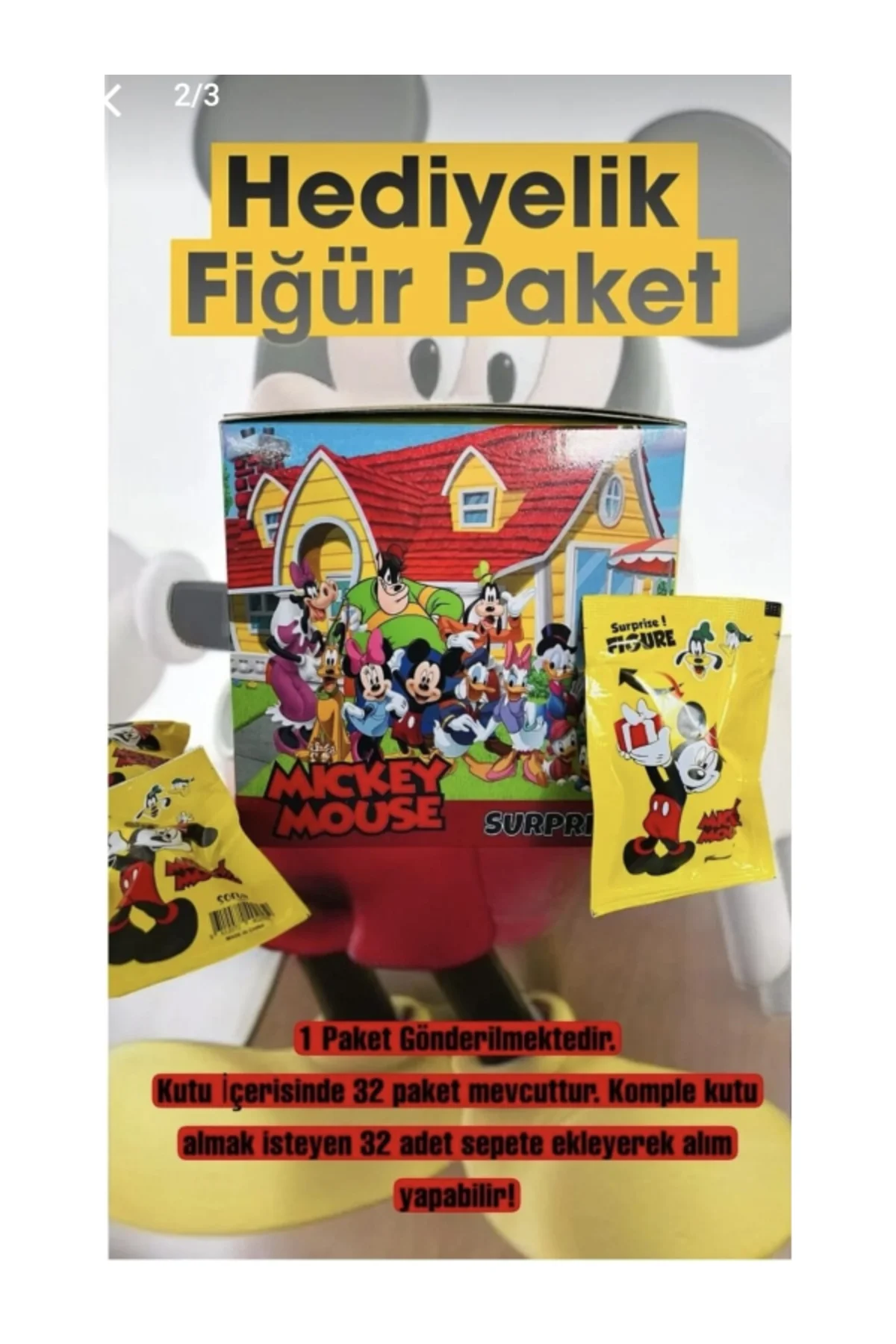 Mıckey Mouse Hediyelik Fiğür Paket 1 Adet