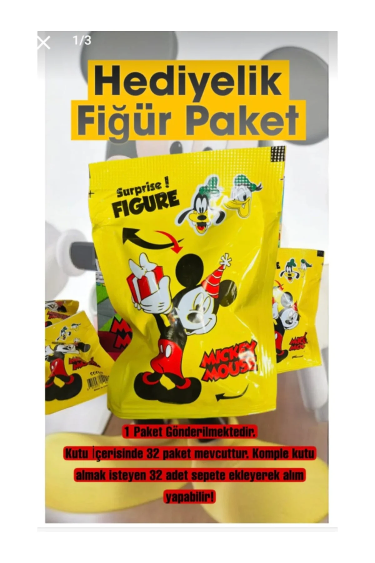 Mıckey Mouse Hediyelik Fiğür Paket 1 Adet