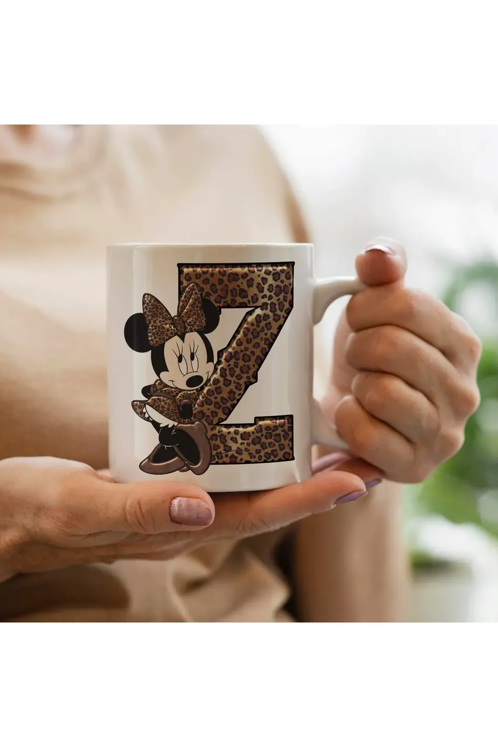 Mickey Mouse Minnie Temalı Z harfli Kupa Bardak