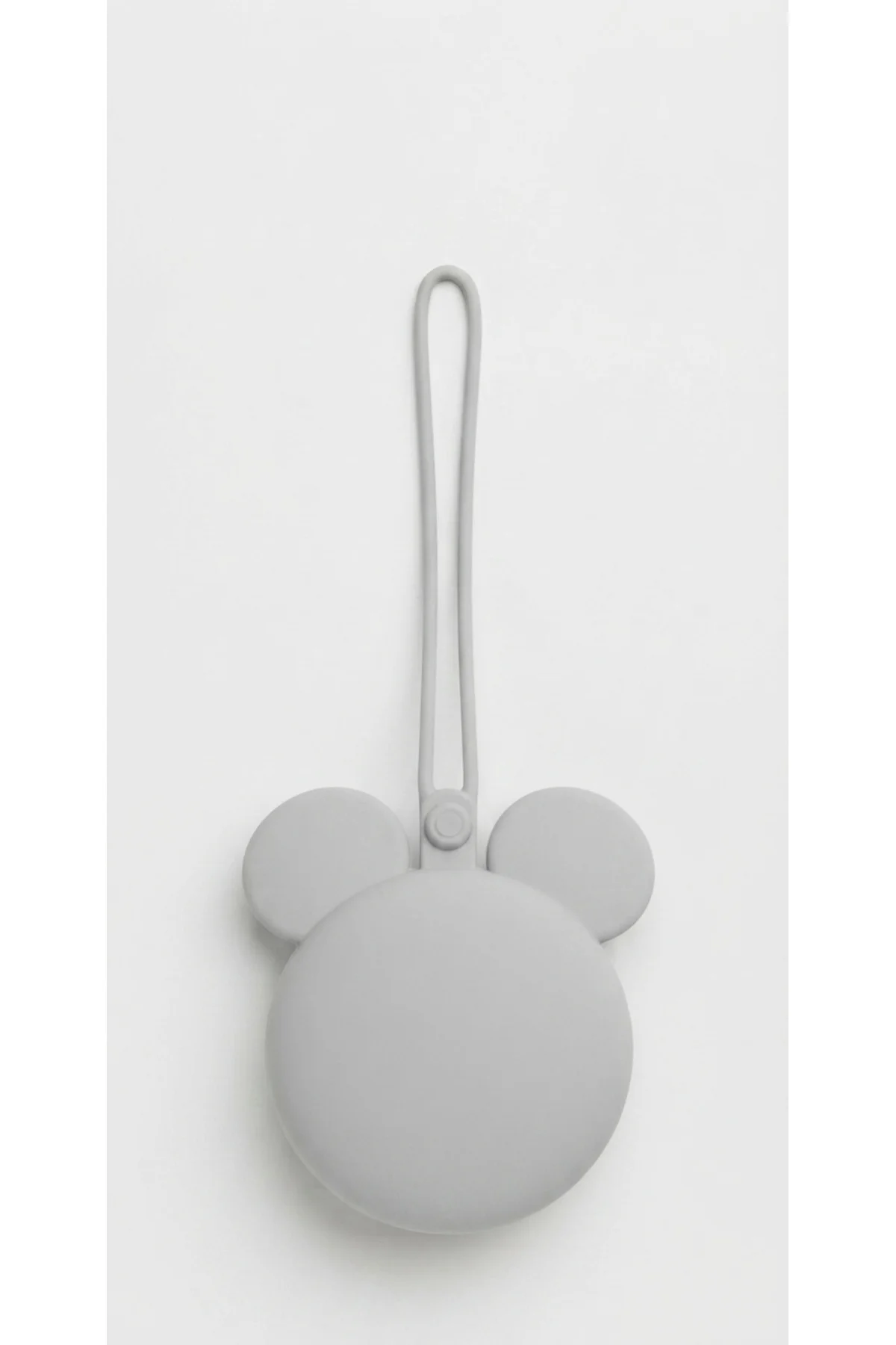 Mickey Mouse Silikon Emzik Kutusu - Emzik Saklama Kabı - Hijyenik ve Askılı Tasarım (gri)