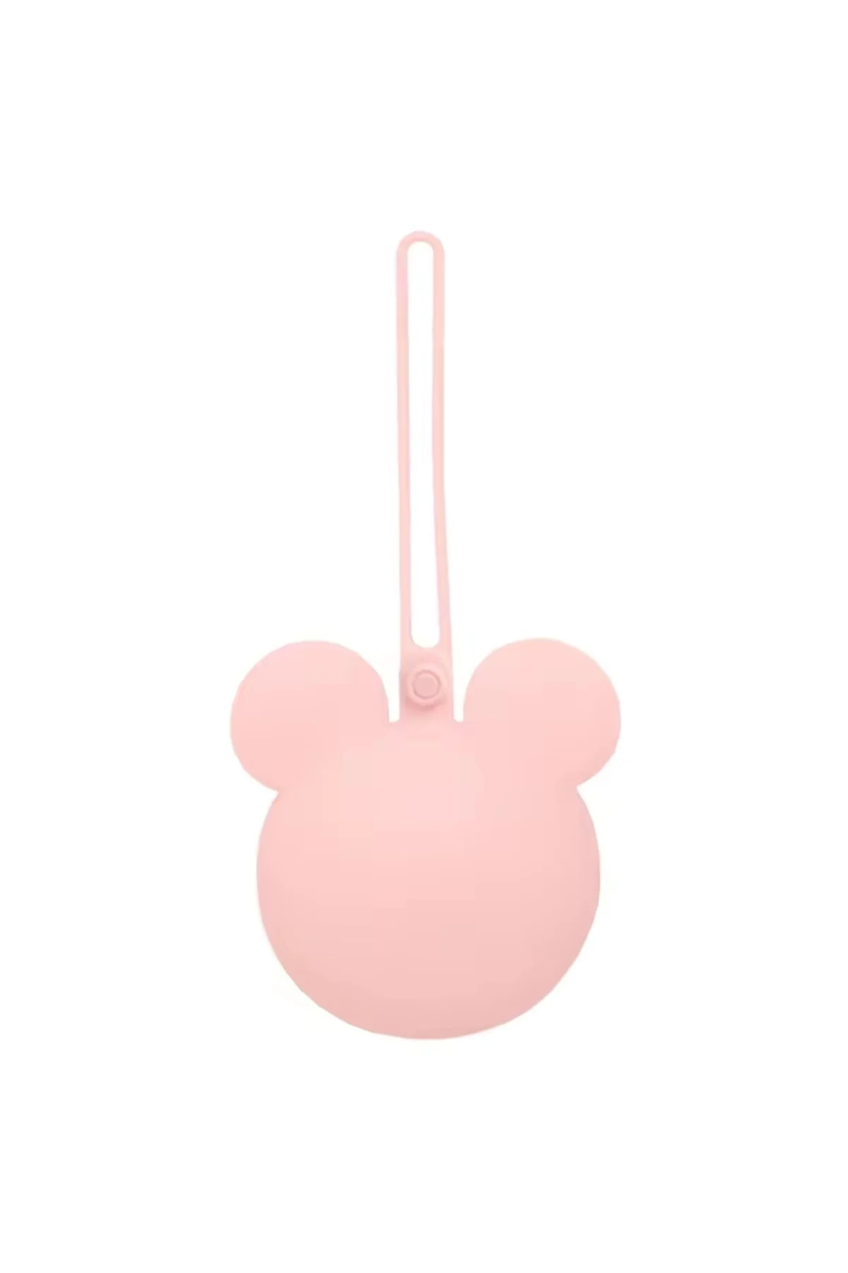 Mickey Mouse Silikon Emzik Kutusu - Emzik Saklama Kabı - Hijyenik ve Askılı Tasarım(Pembe)