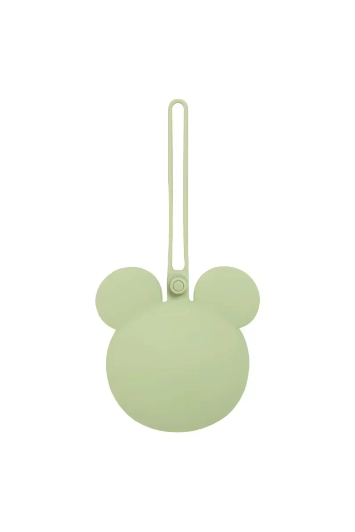 Mickey Mouse Silikon Emzik Kutusu - Emzik Saklama Kabı - Hijyenik ve Askılı Tasarım (Yeşil)