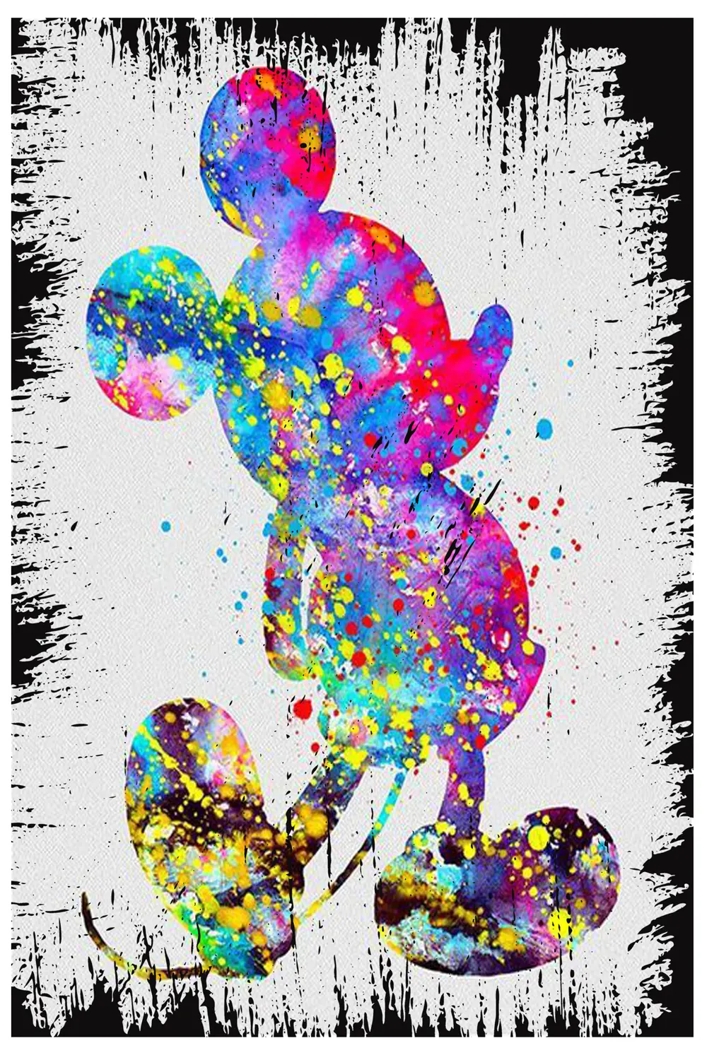 Mickey Mouse Tasarımlı Ahşap Poster