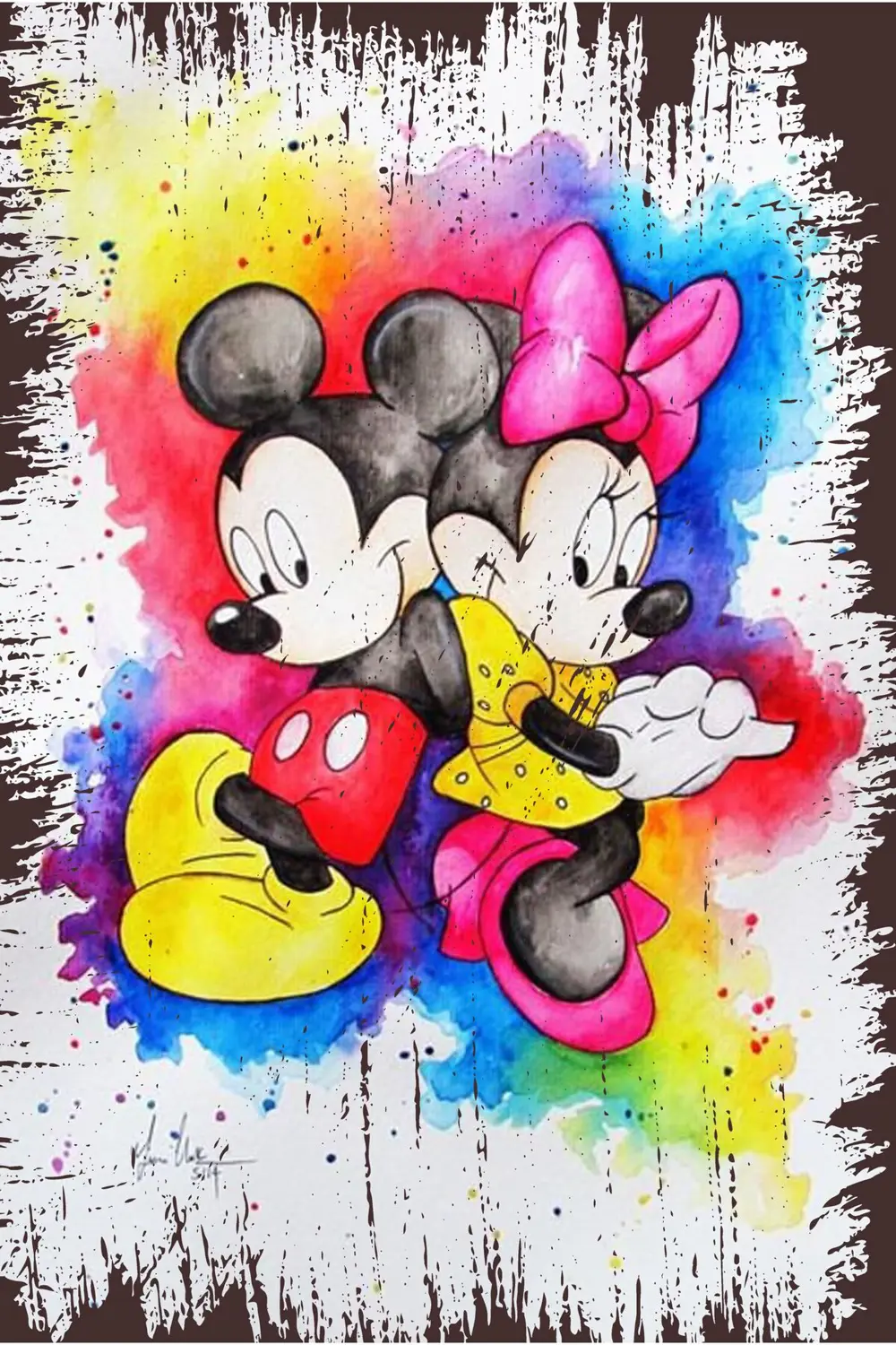 Mickey Mouse Tasarımlı Ahşap Poster