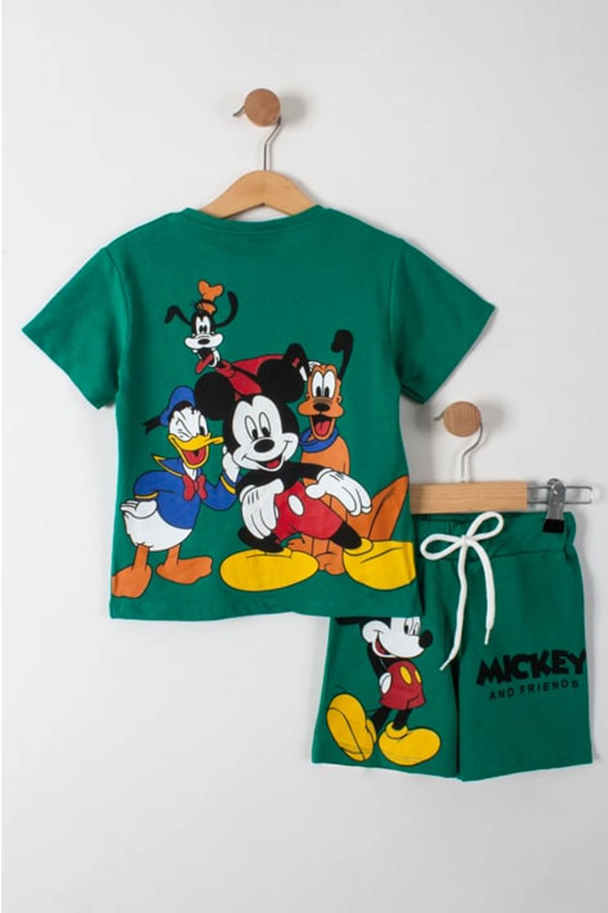 Mickey ve Arkadaşları Baskılı Erkek Çocuk Şortlu Alt Üst Takım