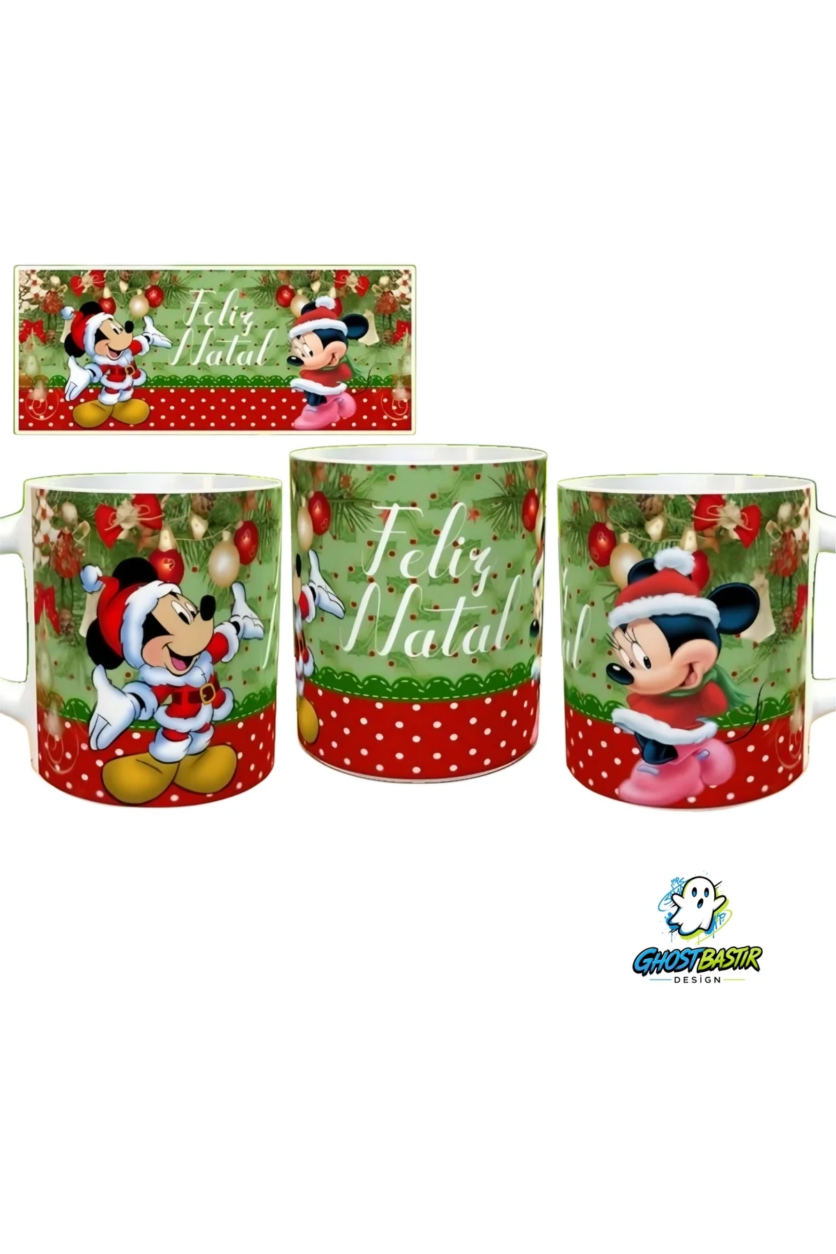 Mickey ve Minnie Noel | Yılbaşı Kupa Bardak | Tek Adet K0612