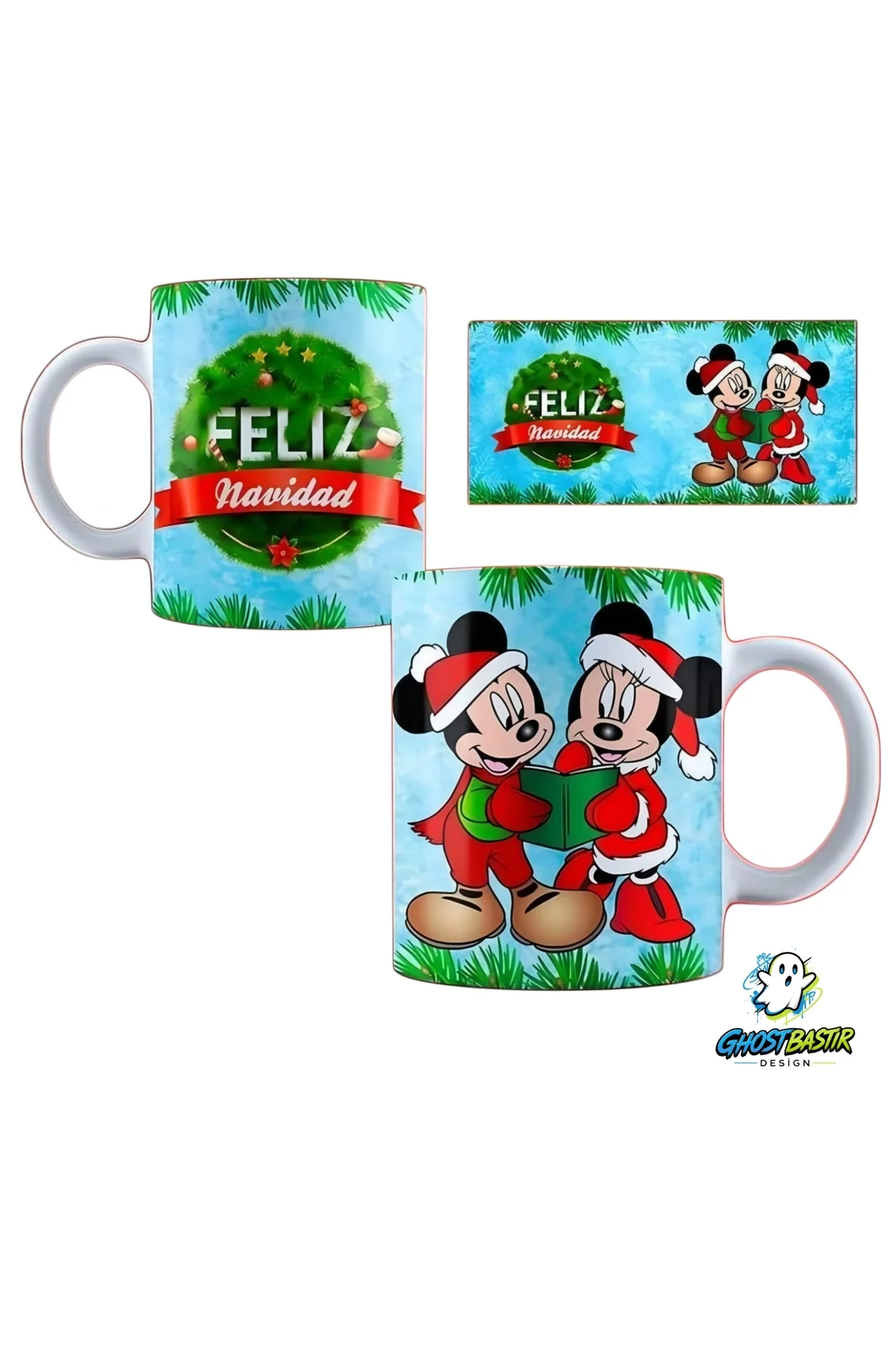 Mickey ve Minnie Noel | Yılbaşı Kupa Bardak | Tek Adet K0611