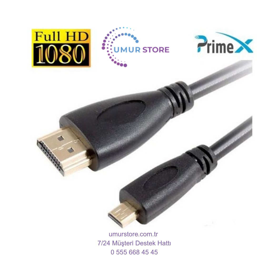 Micro HDMI To HDMI 1080P Fullhd Kablo - 1.5m Micro HDMI To HDMI 1080P Fullhd Kablo - 1.5m