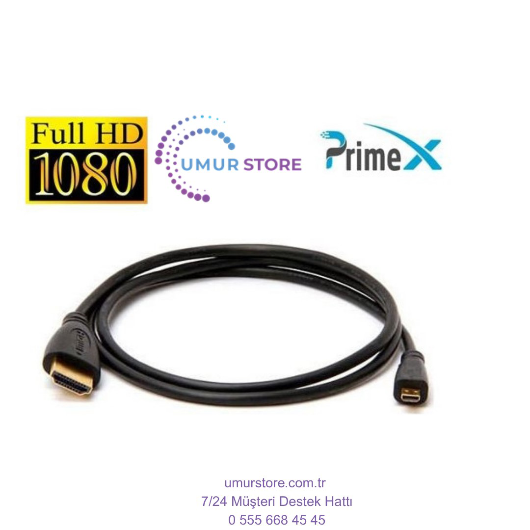 Micro HDMI To HDMI 1080P Fullhd Kablo - 1.5m Micro HDMI To HDMI 1080P Fullhd Kablo - 1.5m