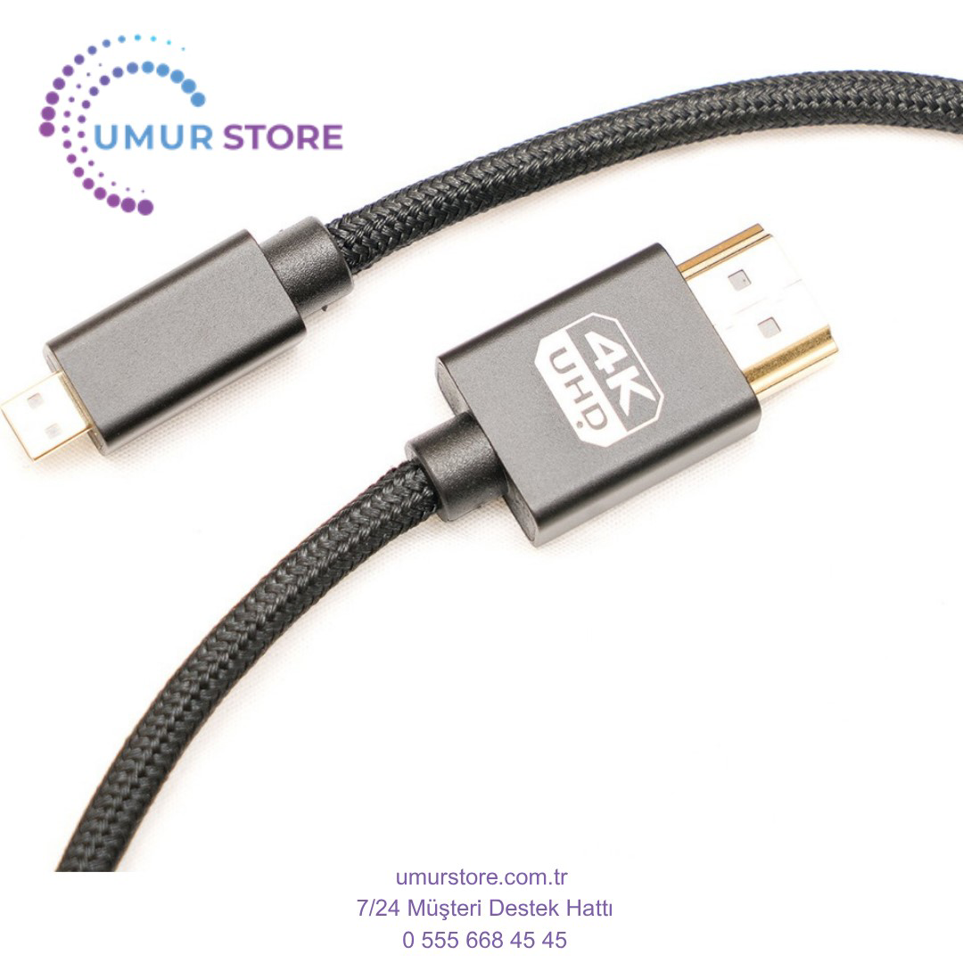 Herz Micro Hdmi To Hdmi Kablo 4K 60Hz 2M Herz Micro Hdmi To Hdmi Kablo 4K 60Hz 2M