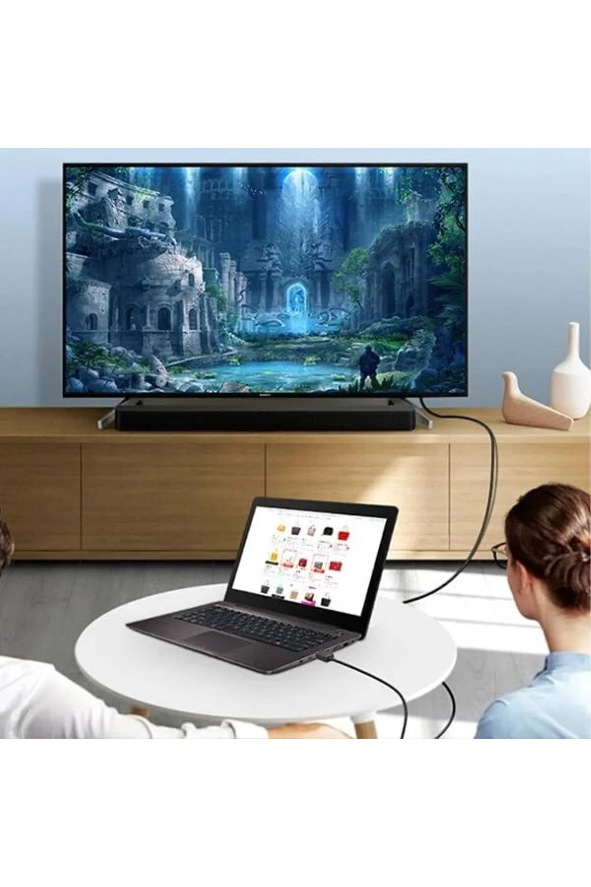 Micro HDMI to HDMI Kablo 1.5 Metre Altın Uçlu Yüksek Hızlı 1080P 