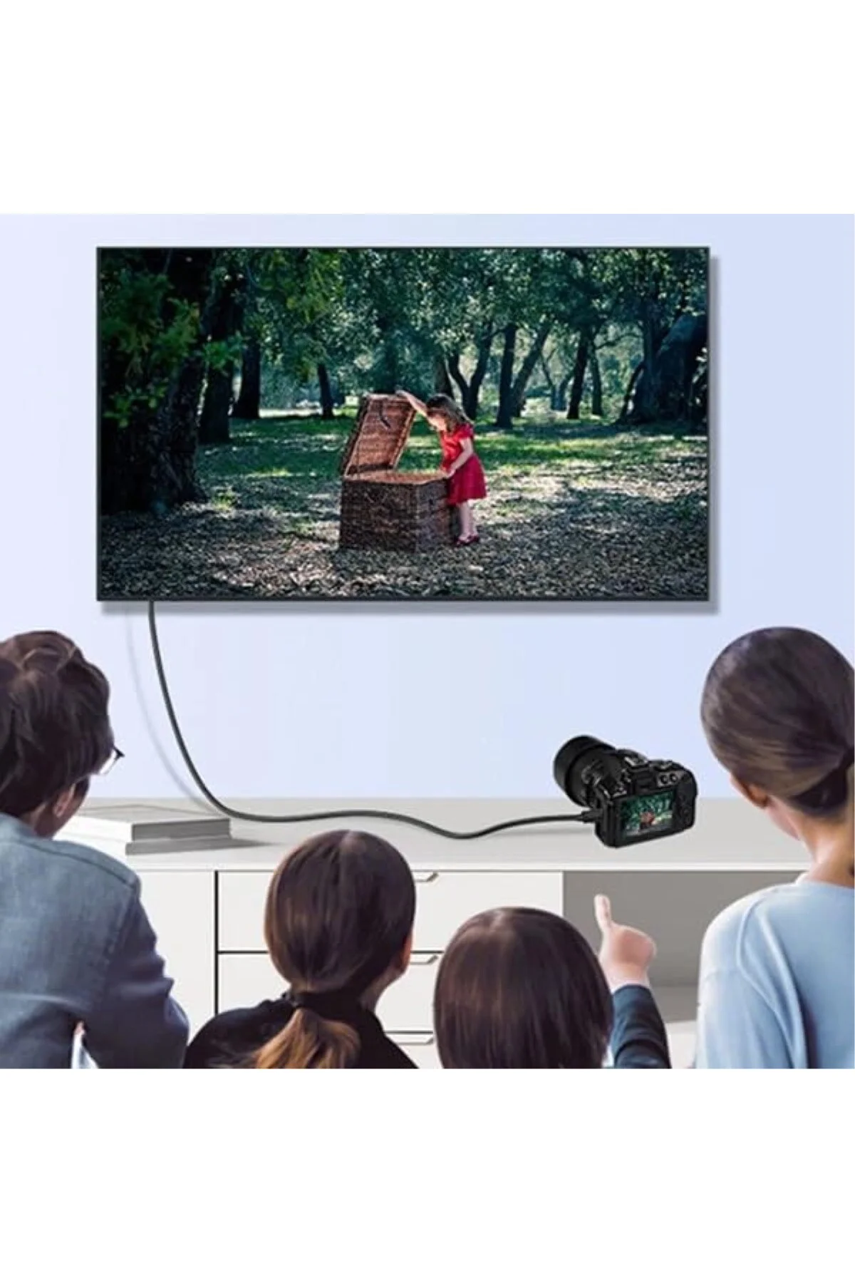 Micro HDMI to HDMI Kablo 1.5 Metre Altın Uçlu Yüksek Hızlı 1080P 