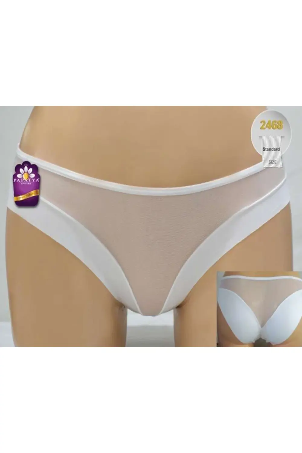 MİCRO LAZER KESİM ÖN ARKA TÜL BİKİNİ KÜLOT (6 ADET)