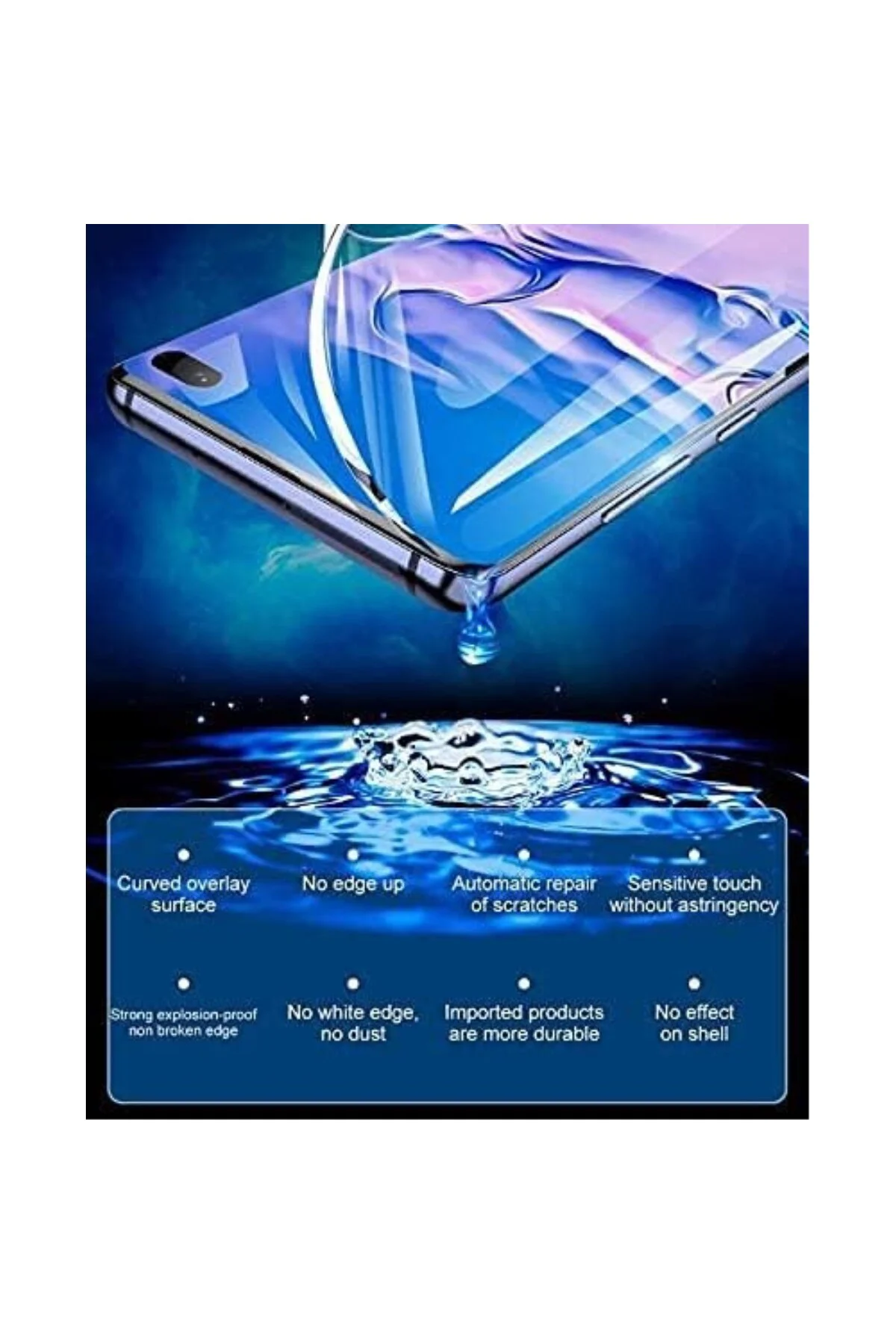 Micro Nano Serisi Samsung Galaxy S25 FE ile Uyumlu Orijinal Esnek Şeffaf Parmak İzi Tutm
