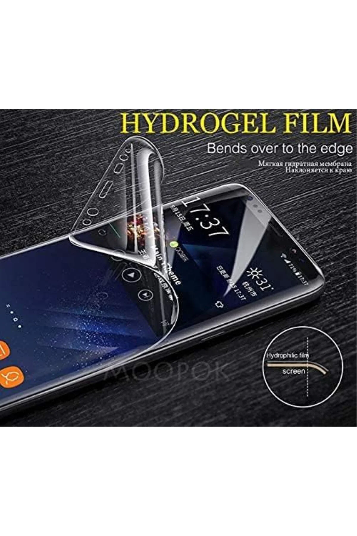Micro Nano Serisi Samsung Galaxy S25 FE ile Uyumlu Orijinal Esnek Şeffaf Parmak İzi Tutm