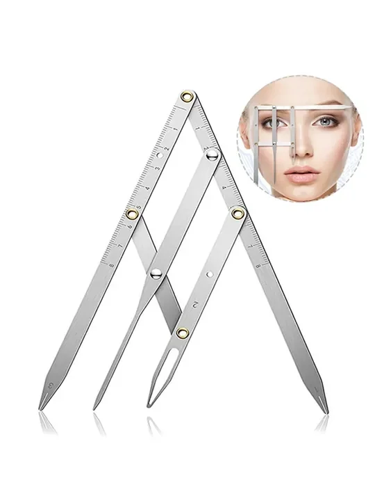 Microblading Simetrik ve Estetik Kaş Ölçüm Cetveli, Kalıcı Makyaj