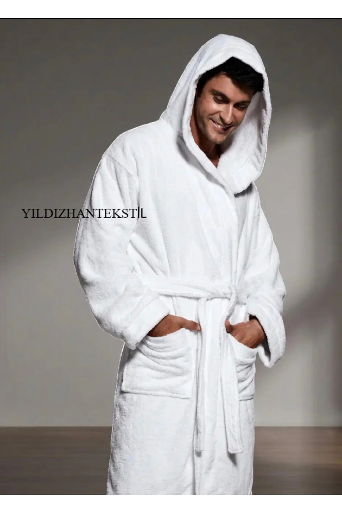 Microcotton Kapşonlu Bornoz