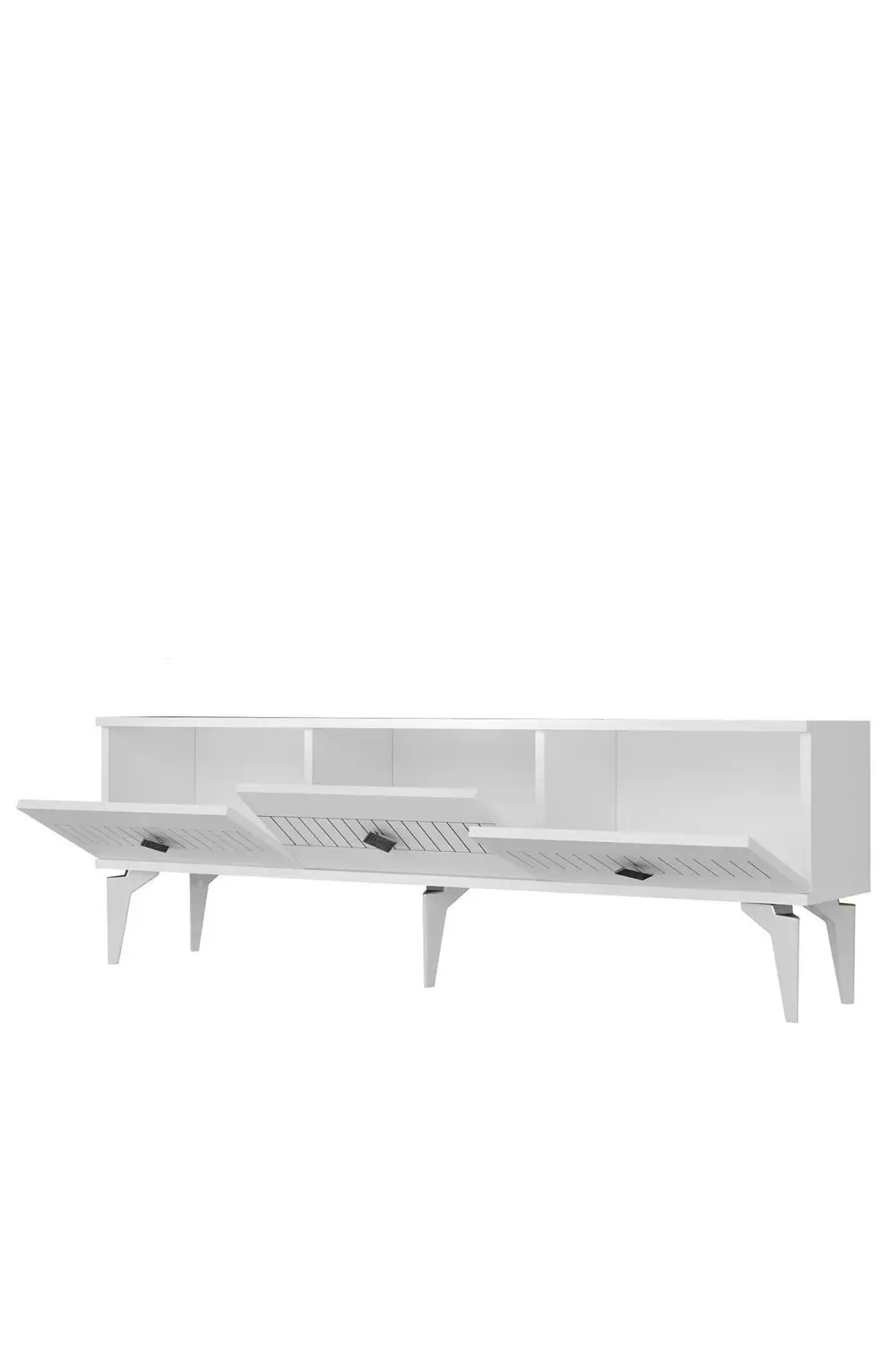 MİDAS TV STAND (ALT MODÜL) BEYAZ-GÜMÜŞ