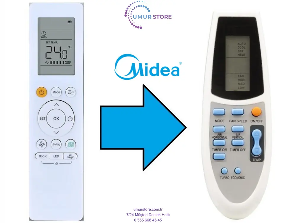 Midea İnverter Klima Kumandası