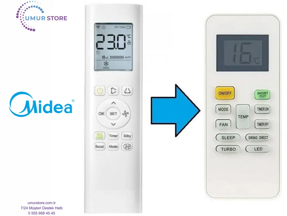 Midea İnverter Klima Kumandası Midea İnverter Klima Kumandası