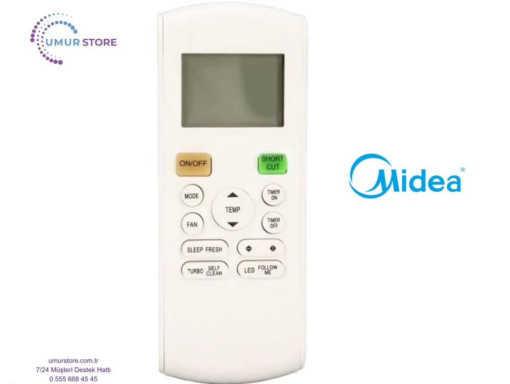 Midea MA2-12NXD0-I Uyumlu Klima Kumandası