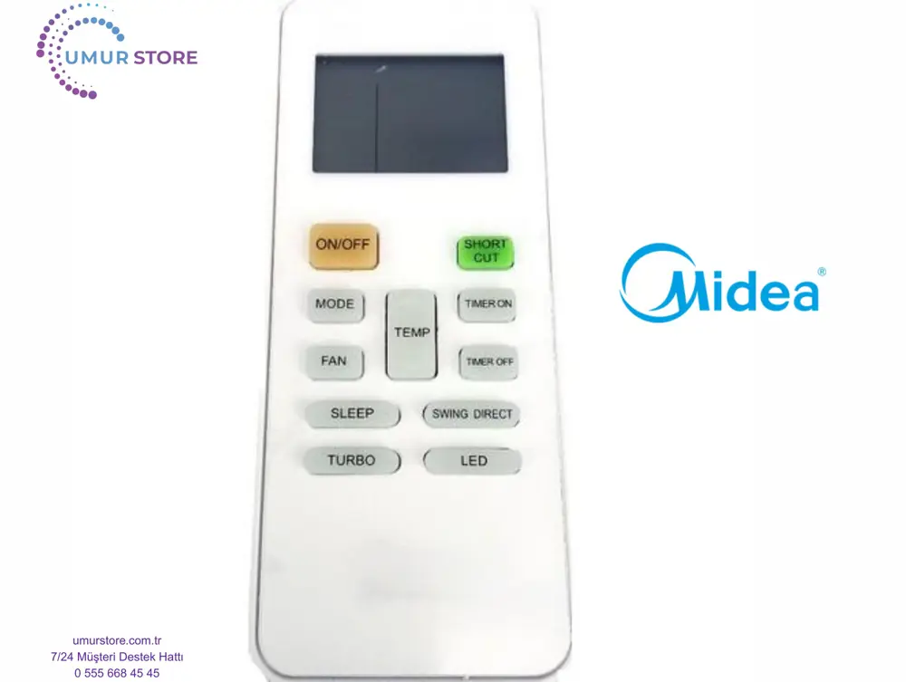 Midea msmacu-12hrfn1-qrd0gw Uyumlu Klima Kumandası Midea msmacu-12hrfn1-qrd0gw Uyumlu Klima Kumandası