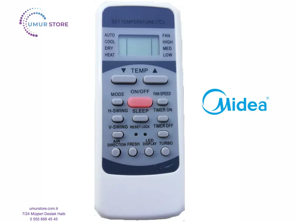 Midea MSRI-0 HRDN1 Uyumlu Klima Kumandası