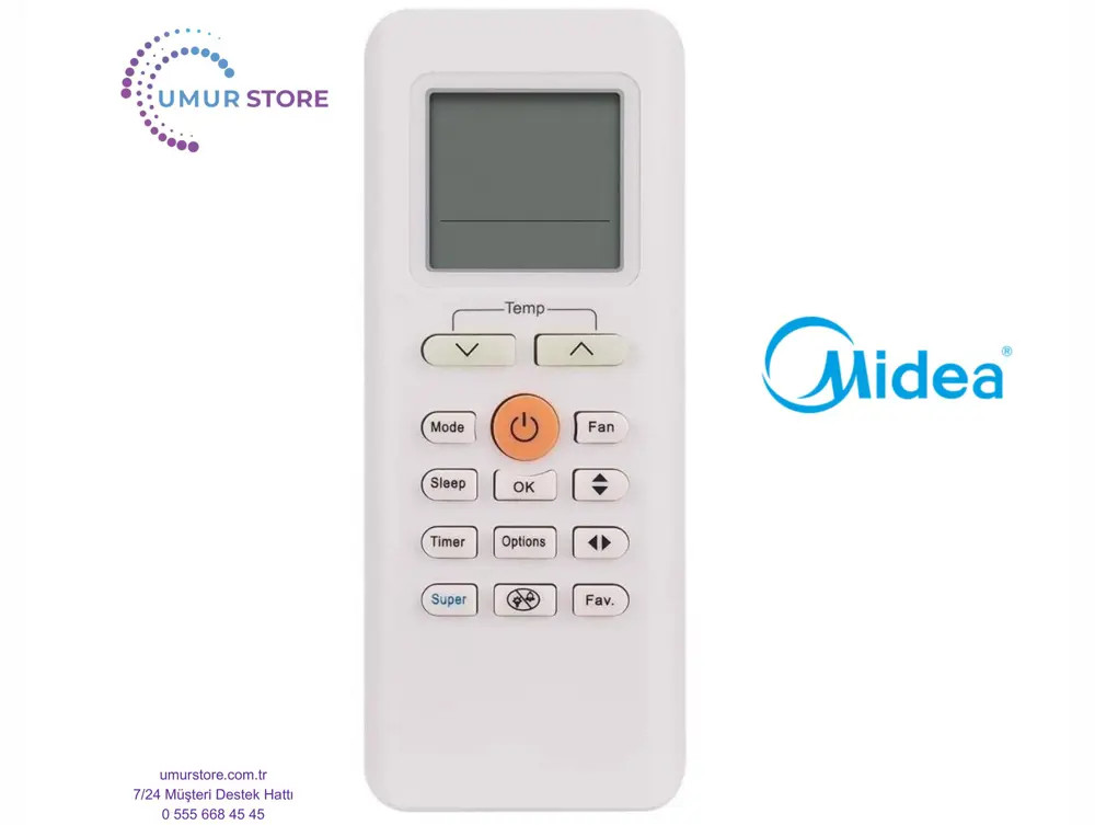 Midea RG70C/BGEF Uyumlu Klima Kumandası