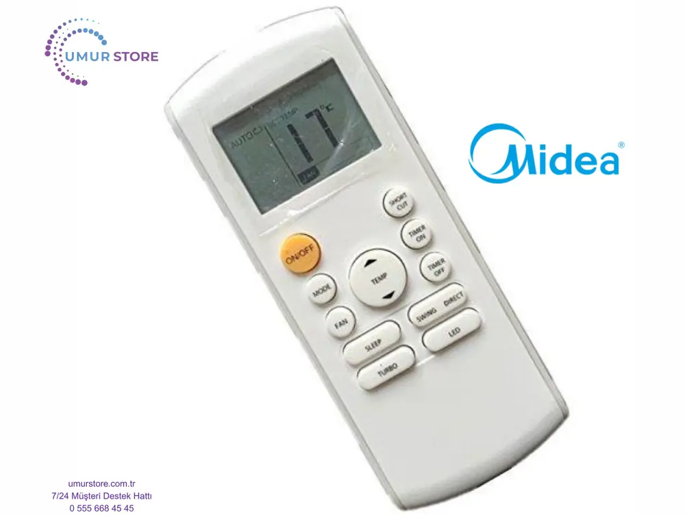 Midea RG70C/BGEF Uyumlu Klima Kumandası