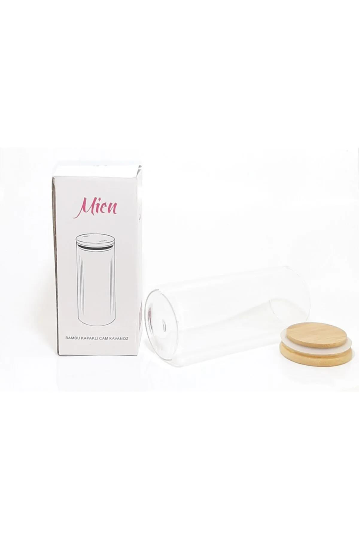 Mien Mien 450 Ml Bambu Kapakli Cam Kavanoz Mien-6515 