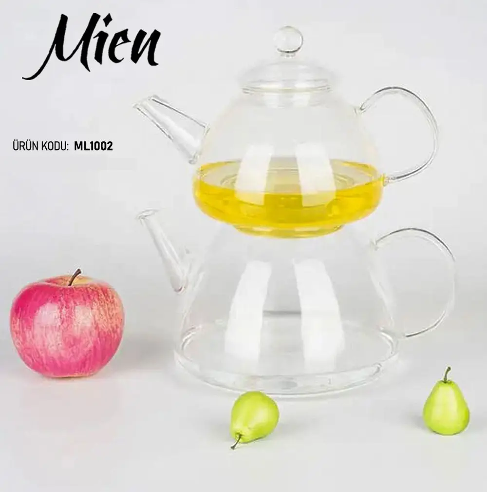 Mien Düz Sade Borosilikat Cam Çaydanlık 2 Litre ML1002 Mien Düz Sade Borosilikat Cam Çaydanlık 2 Litre ML1002