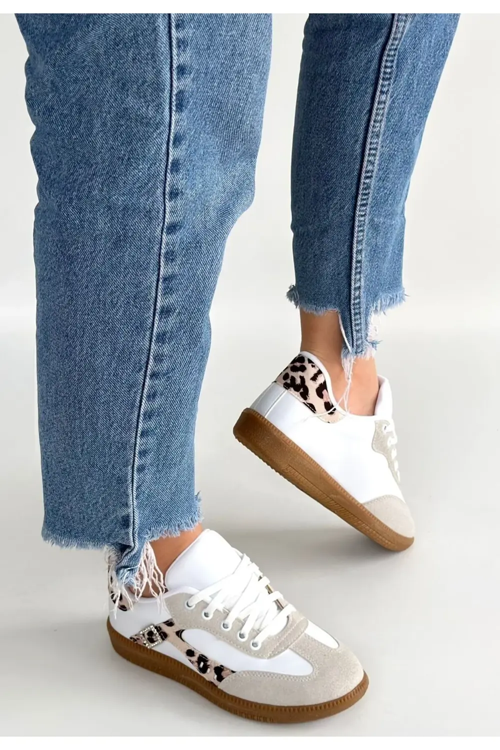 Mier Beyaz Cilt Bağcıklı Spor Ayakkabı