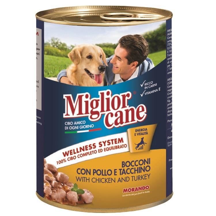 Miglior  Cane Tavuk Hindili Katkisiz Köpek Konserve Mamasi 405 Gr