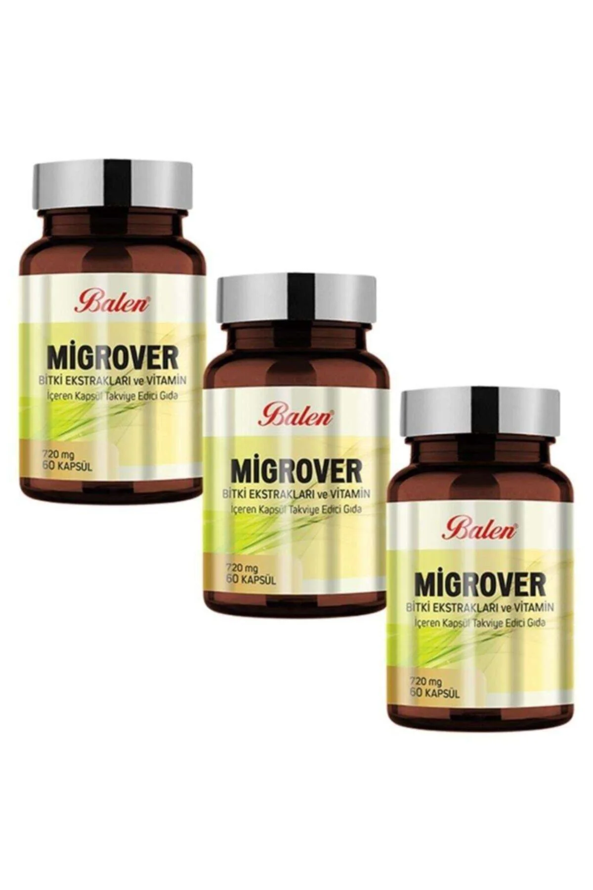 Migrover Bitki Eks. Ve Vitamin Içeren Kapsül 720mg*60 3 Adet