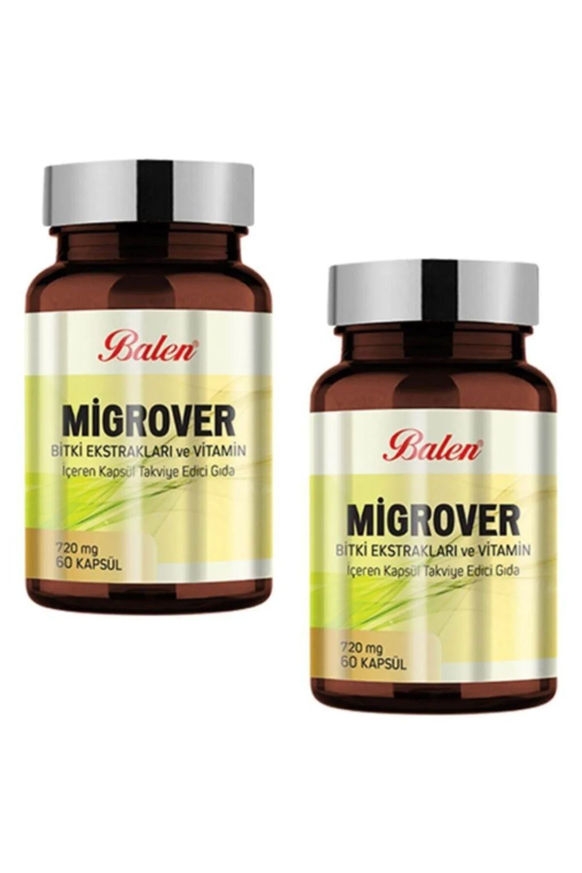 Migrover Bitki Eks. Ve Vitamin Içeren Kapsül 720mg*60 2 Adet
