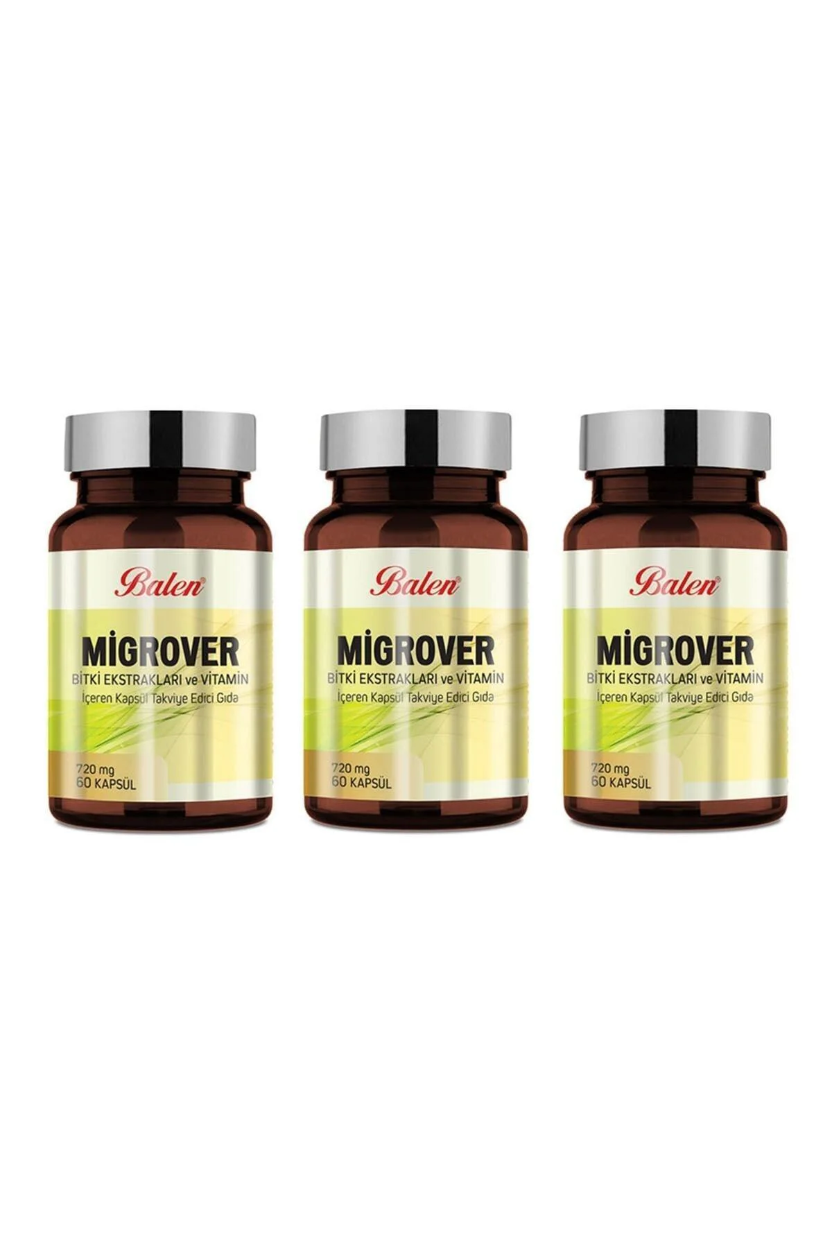Migrover Bitki Ekstraktları-vitamin 60 Kapsül X 3 Adet