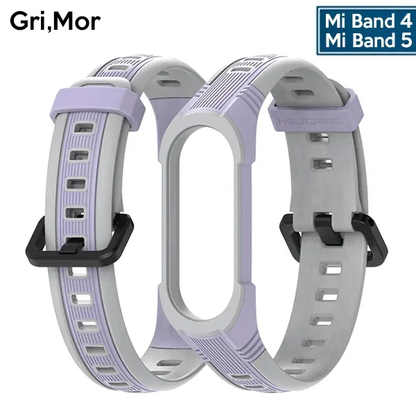 Mijobs Xiaomi Mi Band 5-4 Çift Renk Kayış Kordon-1852 Mijobs Xiaomi Mi Band 5-4 Çift Renk Kayış Kordon-1852