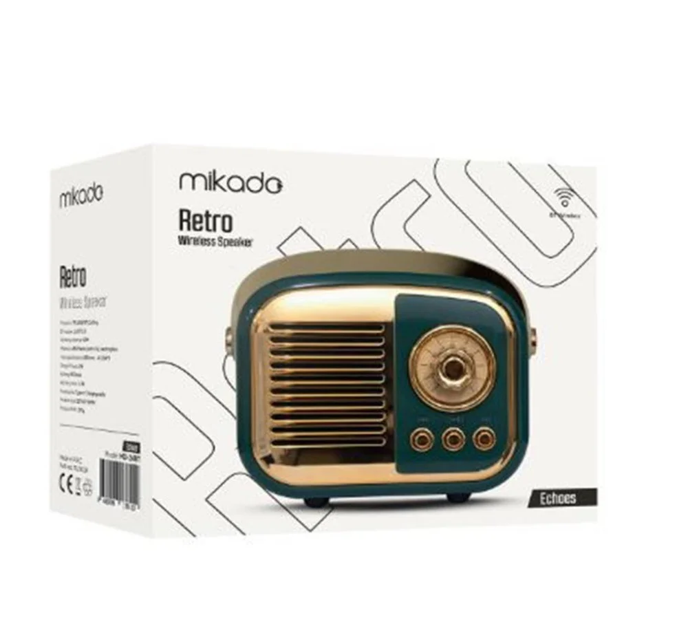 Mikado MD-24BT Echoes 3W 800mAh Yeşil Usb+TF Kart+Bluetooth Deste