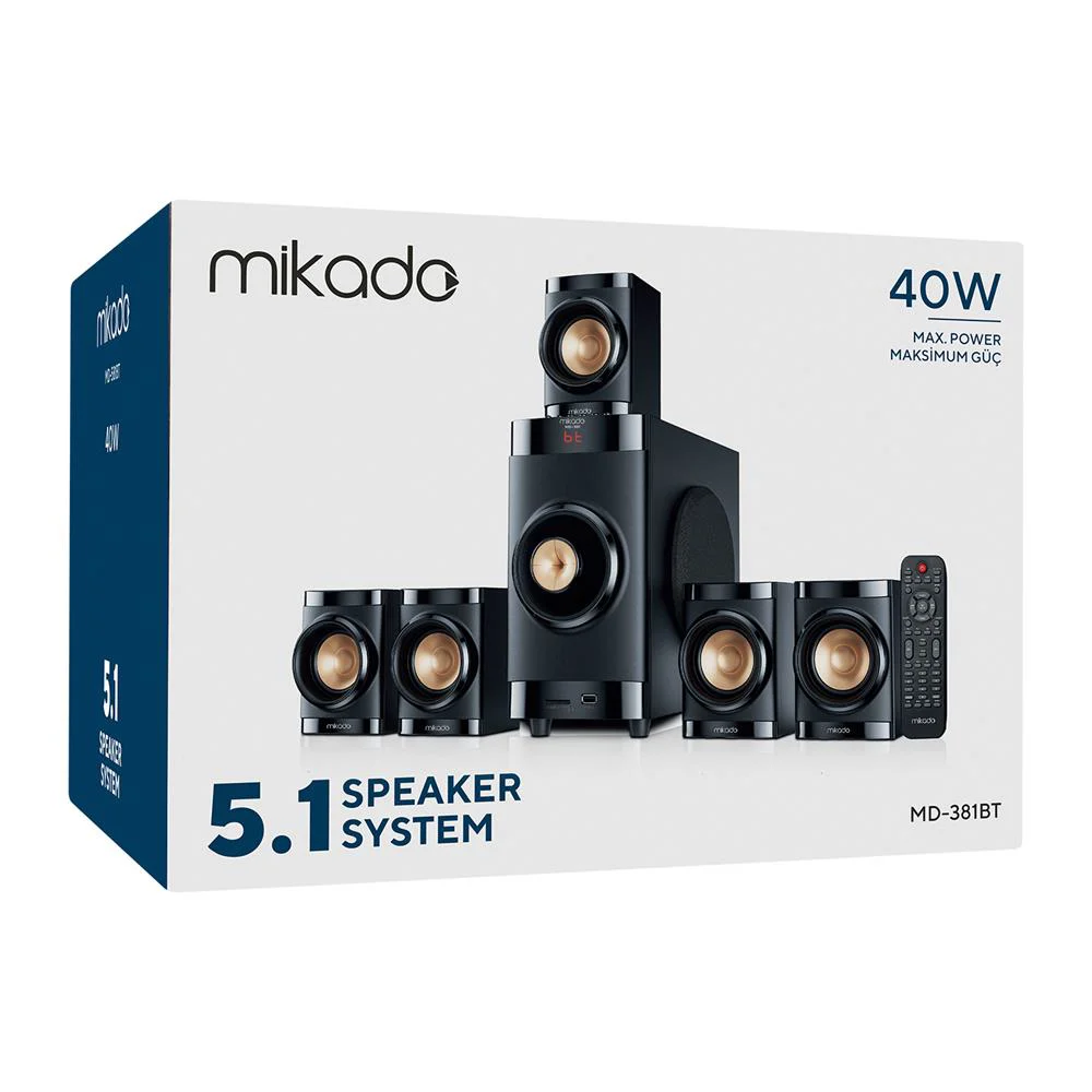 Mikado MD-381BT 5+1 Usb -Sd - Fm Destekli Multimedia Bluetooth Sp