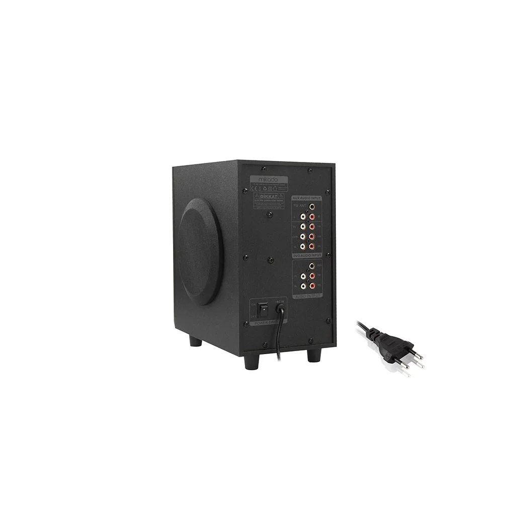 Mikado MD-505 70W 5.1 Bluetooth Ev Sinema Sistemi - FM, USB, SD ve RCA Destekli Masaüstü Ses Sistemi