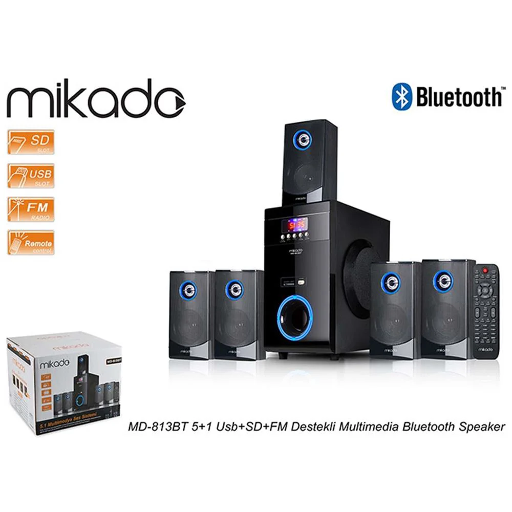 Mikado MD-581BT 5+1 Usb -Sd - Fm Destekli Multimedia Bluetooth Sp