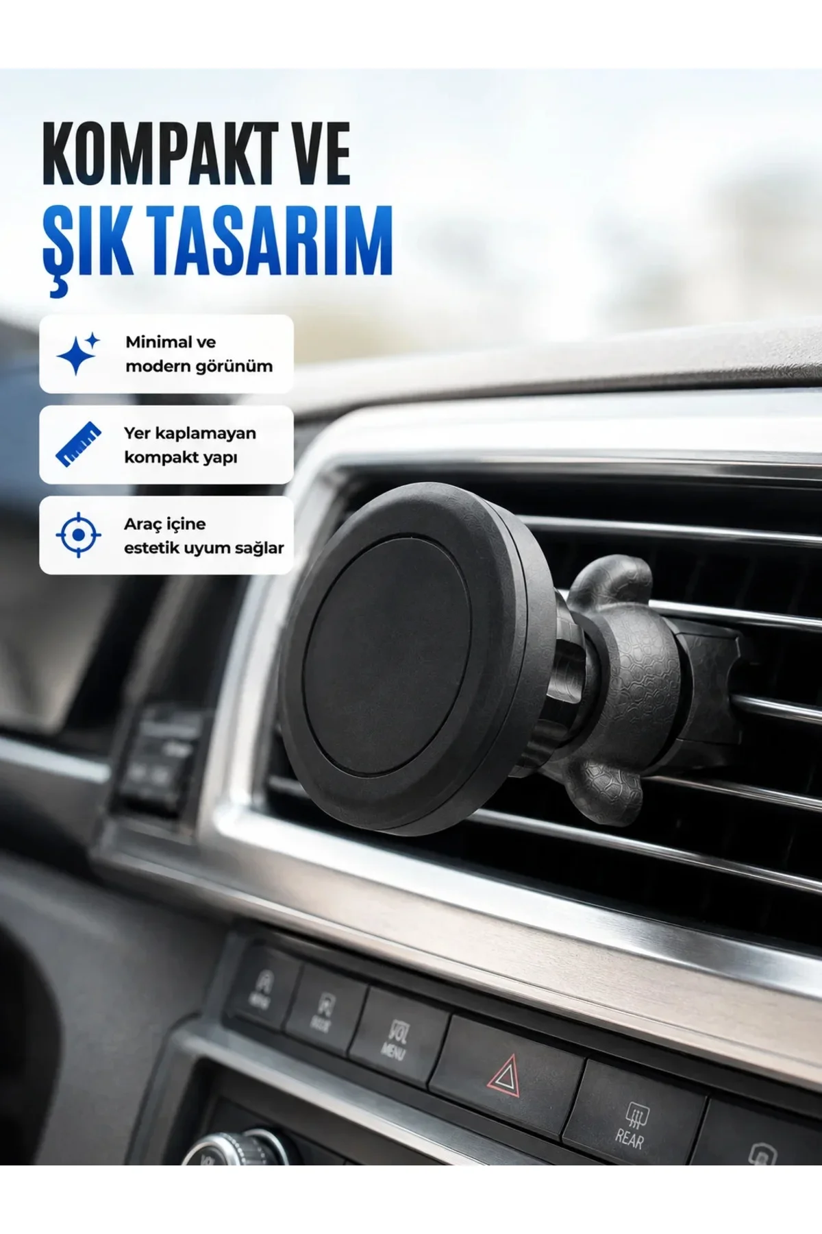 Mıknatıslı Araç İçi Telefon Tutucu Havalandırma Izgarası Telefon Standı
