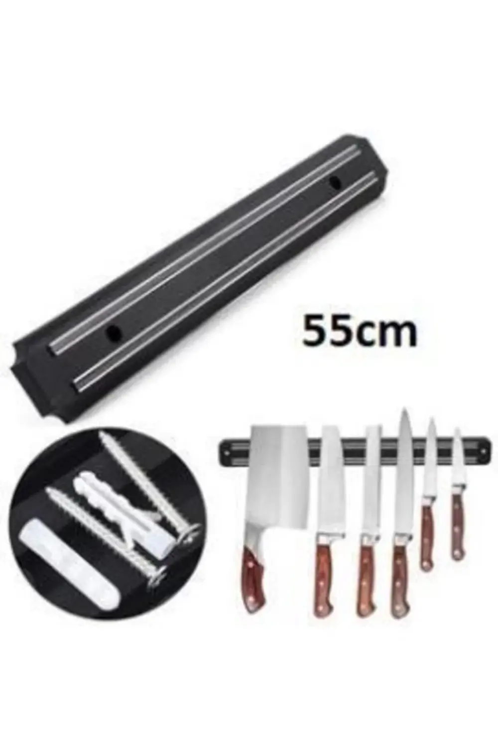 Mıknatıslı Bıçak Askı 55 cm Mutfak Stand Güvenlik Organizer