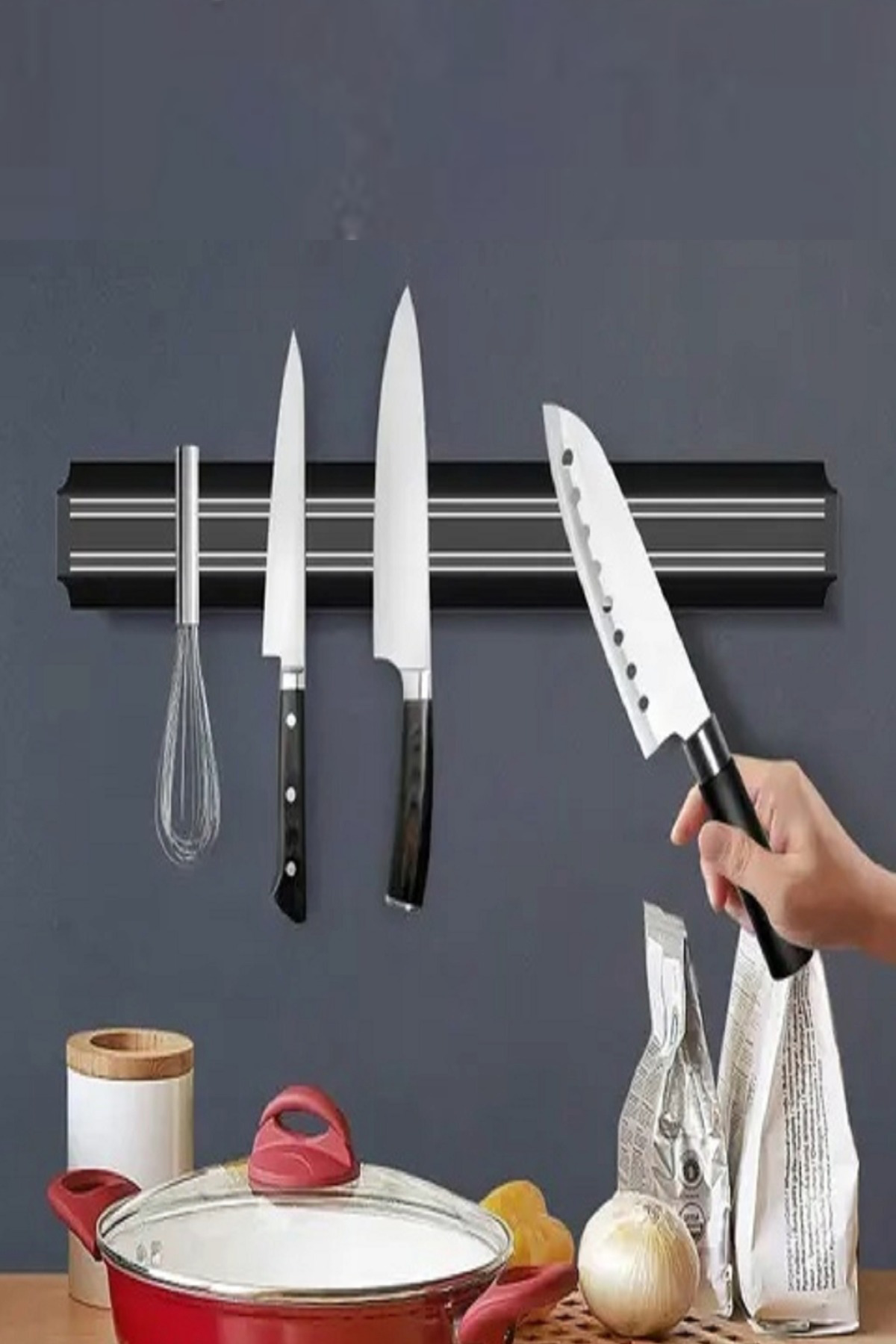 Mıknatıslı Bıçak Tutucu Stand Metal Bıçak Askısı 55 cm