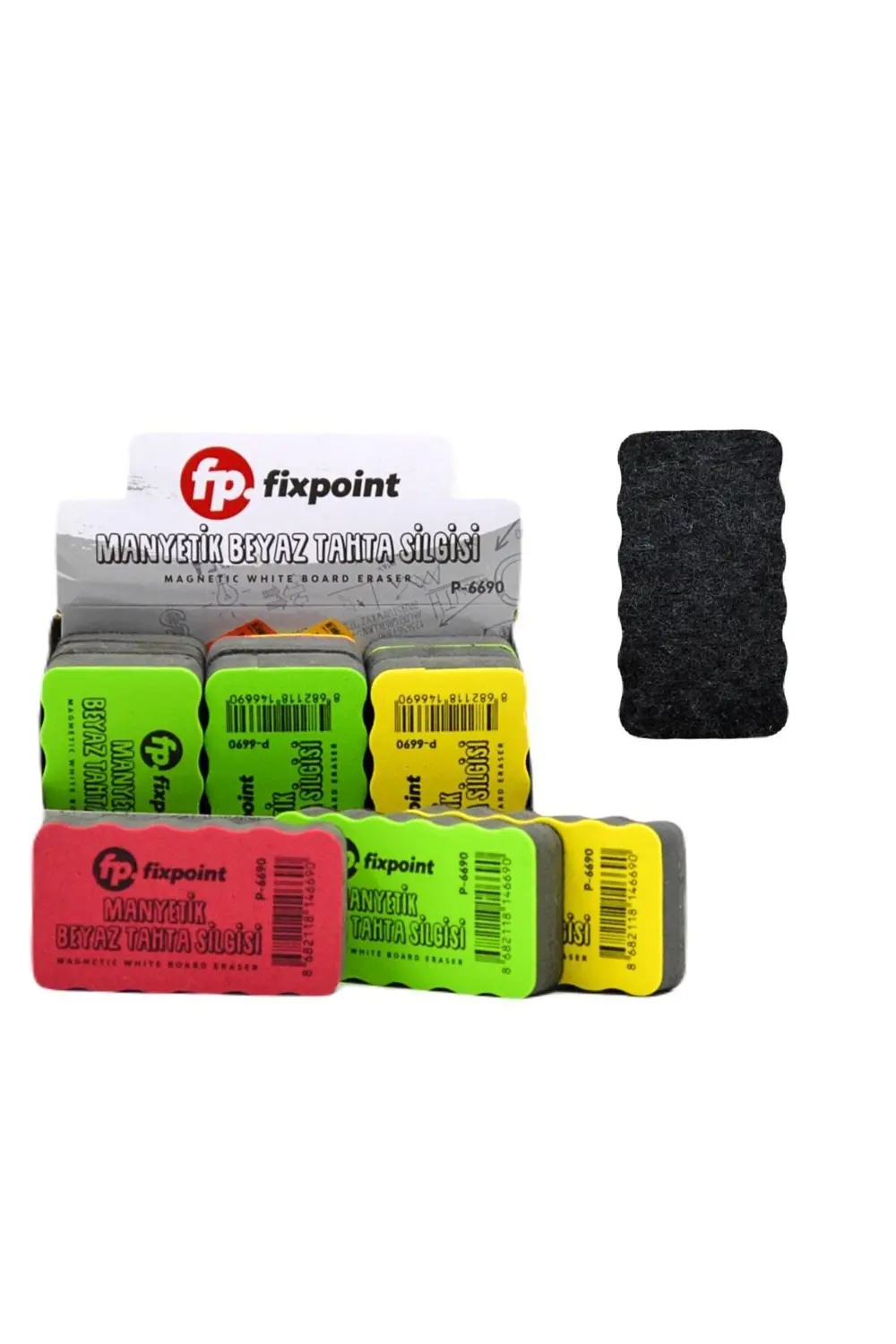 Mıknatıslı Eva Tahta Silgisi P-6690 3 Adet